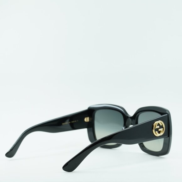 Gucci GG0141SN 001 Sunglasses Black Square Frame, Grey Gradient Lenses